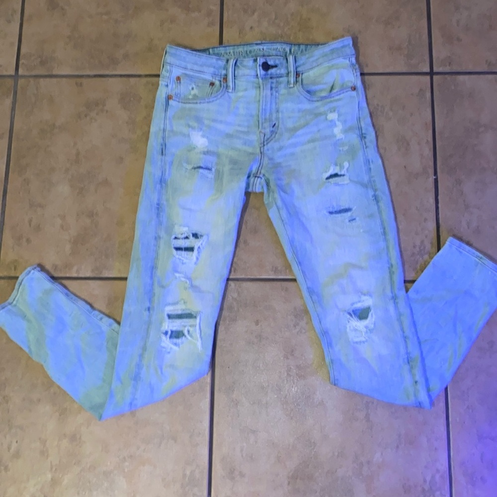 Ripped skinny jeans, American eagle, men’s- 28x32